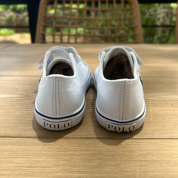 Polo Ralph Lauren Toddler Boys' Easten II EZ Sneakers US 10  Leather White - Picture 4 of 8
